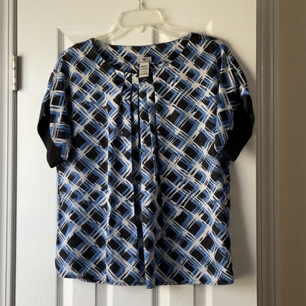 Stylish Blue and Black Women's Top